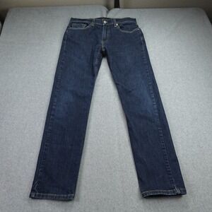 Levis 502 Jeans Mens 30x30 (act. 30x28) Blue Taper Dark Wash Stretch Denim